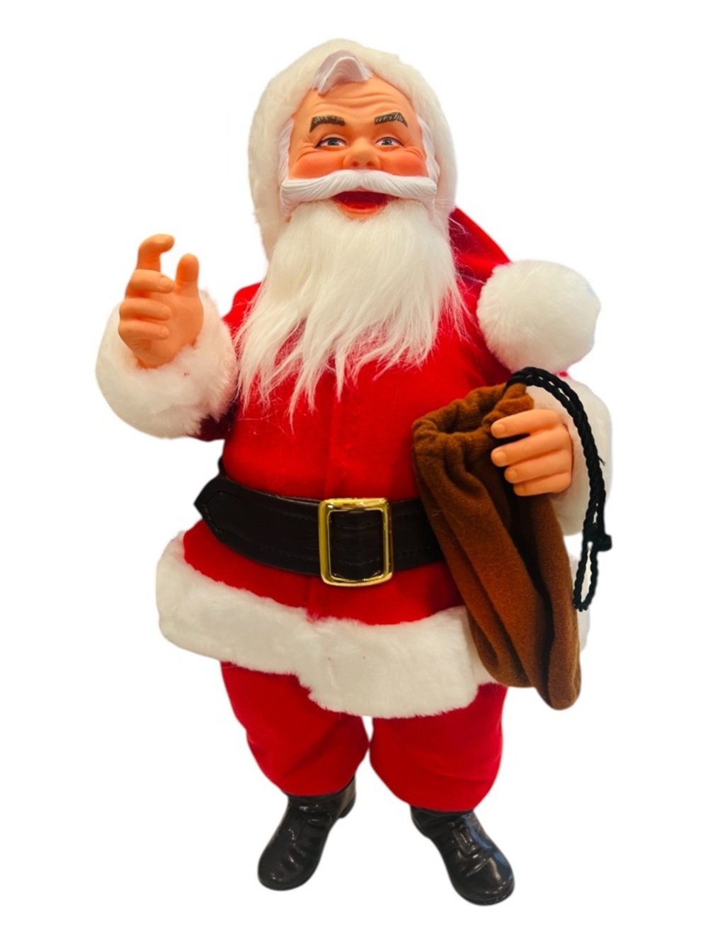 VTG 1984 Dakin Bob Robinson Coca-Cola Santa w/brown bag 15" Tall